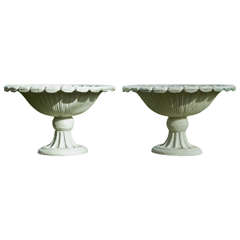 Urns with Scalloped Rims