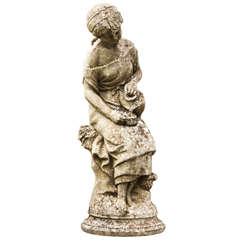 Dainty Stone Figure of Young Lady