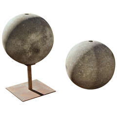 Substantial 15 inch Marble Spheres