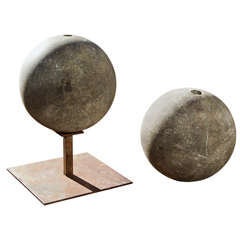 Identical 11 inch Marble Spheres