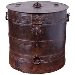 Vintage Latch Top Storage Bin as End Table