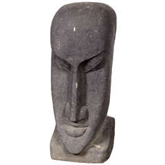 Hand-Carved Stone Bust