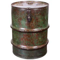 Vintage Storage Drum as End Table