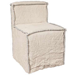 Linen Slip Covered Side Chair