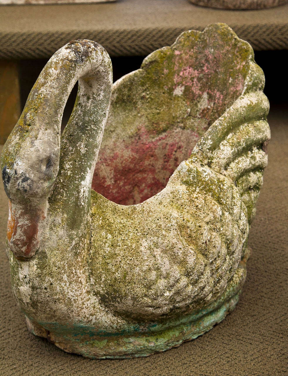 Pair of Cement Cast Swan Planters at 1stDibs cement swan planter