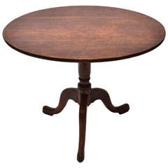 Early 19th Century Oak Tilt-Top Table Early 19th Century Oak Tilt-Top Table