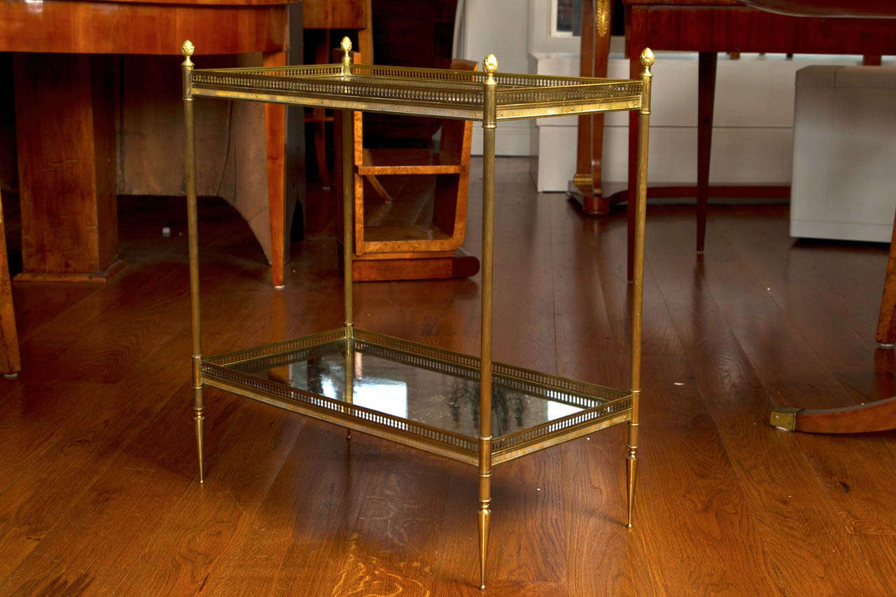 Pair of Maison Bagues two-tiered tables 2