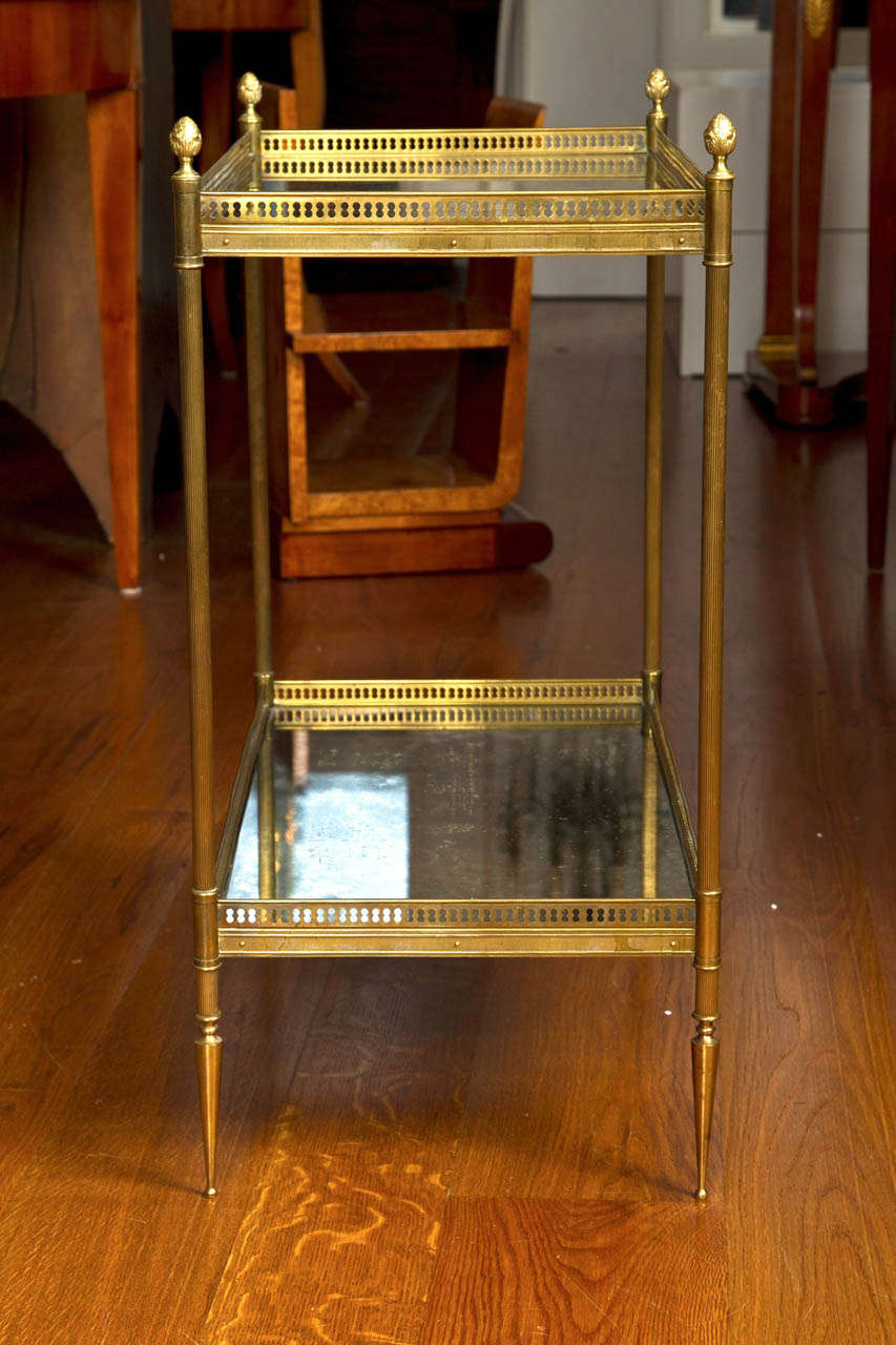 Pair of Maison Bagues two-tiered tables 3
