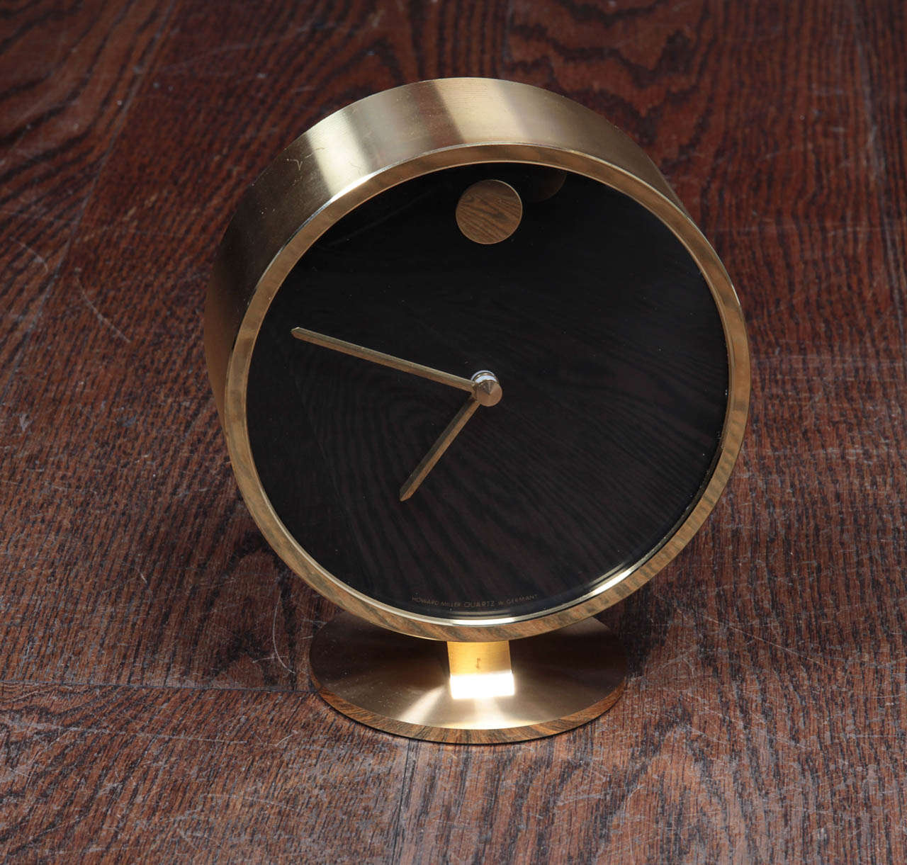 American Gorgeous Brass Midcentury Desk Clock
