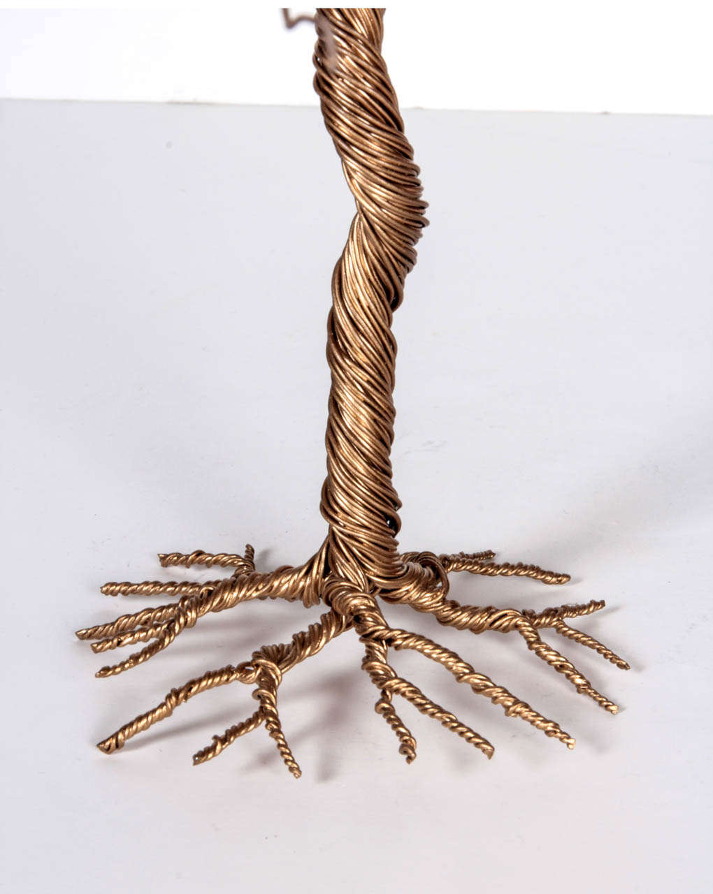Modern Gold Steel Wire Tree Sculpture