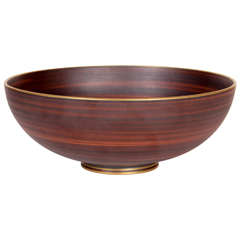 Beautiful ALP Ceramic Faux Bois Bowl by Gunnar Nylund