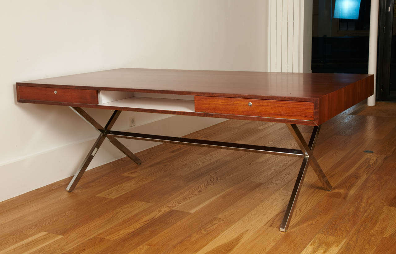 Chrome Modèle de bureau PDG de Pierre Guariche - Édition Huchers Minvielle - 1961 en vente