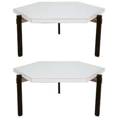 Pair of hexagonal Low Tables by André Simard - Projets 251 Edition - 1959