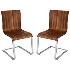 Drastic saturday sale reduction Austrian, walnut, canteliver  wood chair without armrests 8 available priced individually