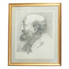 19th C. French Academy Drawing Of Old Man 4