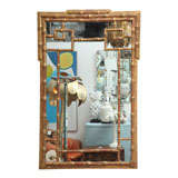 Vintage Gilt Gold Mirror with Bamboo Motif