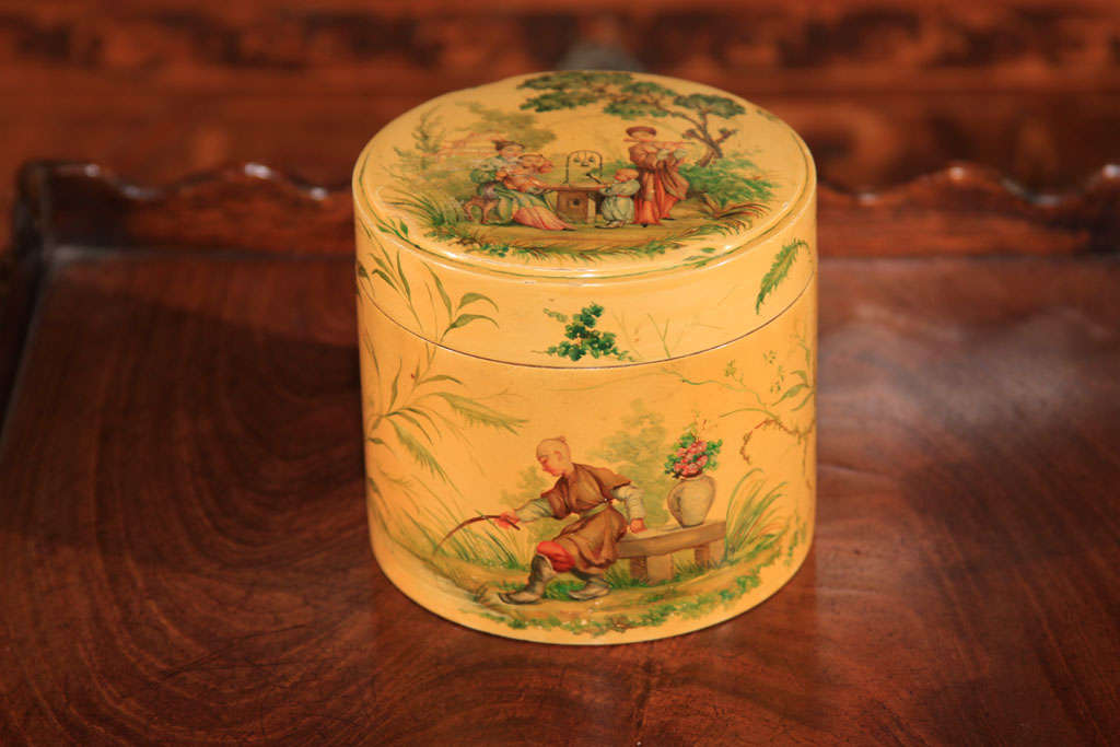 19th century lacquer chinoiserie box