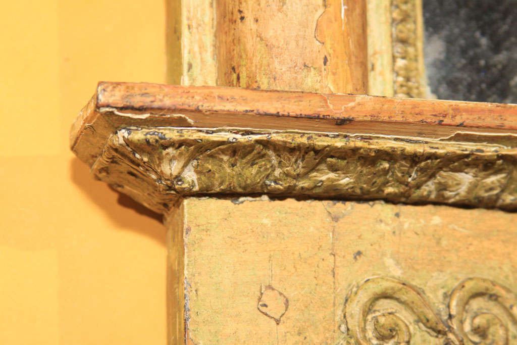 Wood Small Italian pier mirror For Sale