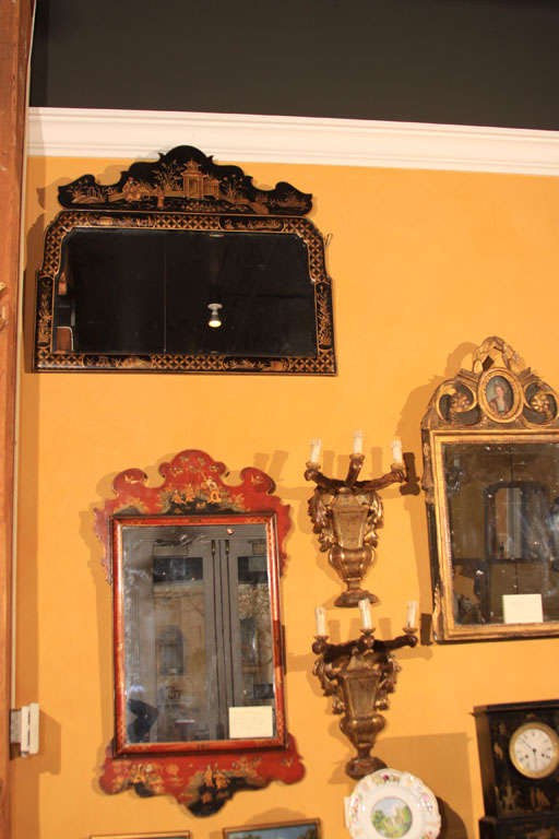 A turn of the century chinoiserie mirror For Sale 5
