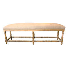 Gilded Bench with Beautiful Stretchers