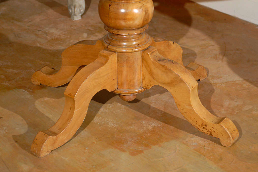 Louis Philippe French Oval 19th Century Louis-Philippe Walnut Centre Table with Pedestal Base