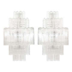 Pair of Venini Palace Sized Tronchi Sconces 3
