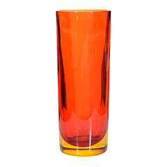 Monumental Sommerso Glass Vessel by Flavio Poli