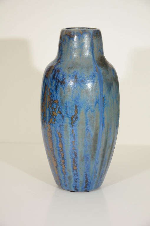 20th Century French Art Nouveau Ceramic Vase by Pierrefonds
