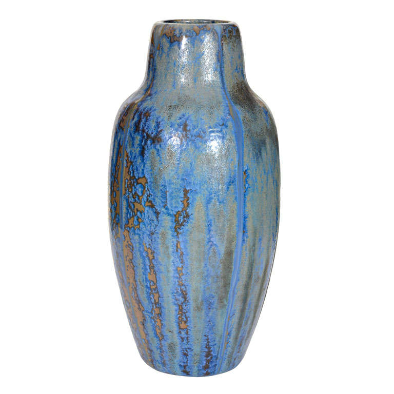 French Art Nouveau Ceramic Vase by Pierrefonds
