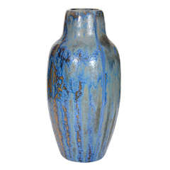 Antique French Art Nouveau Ceramic Vase by Pierrefonds