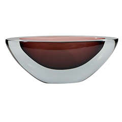 Cenedese Raisin Colored Sommerso Glass Vessel 12