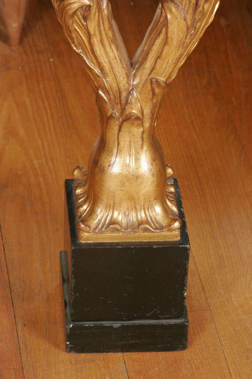 Pair of Carved Console Table Bases by Serge Roche