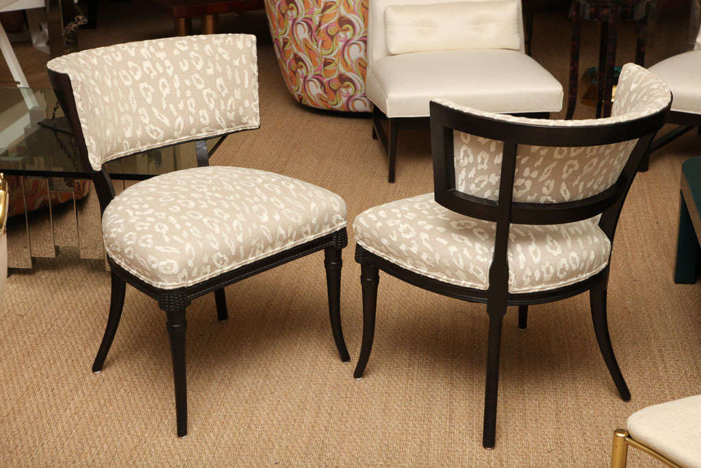 American Grosfeld House Side or Slipper Chairs Mid-Century Modern For Sale