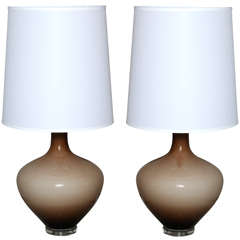 Pair of Mid Century Murano Glass Lamps