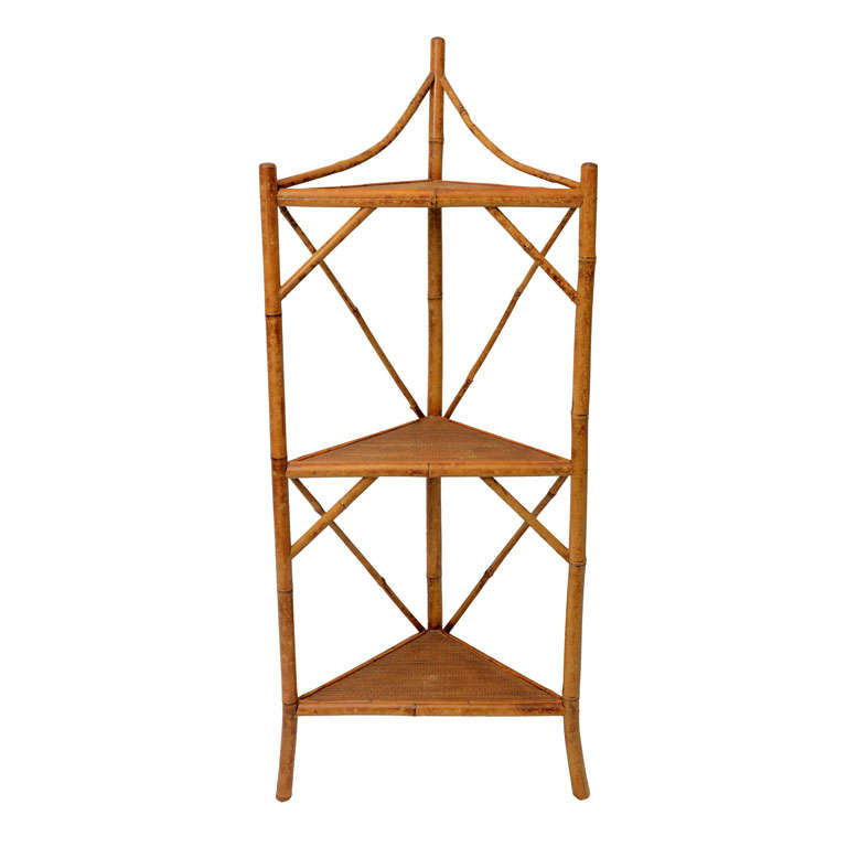 Bamboo Corner Cabinet