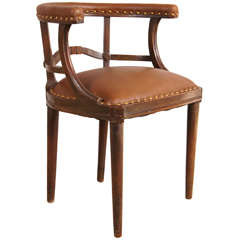Mahogany and Leather Armchair