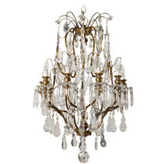 19th Century Louis XV Style Bronze and Crystal Chandelier 12