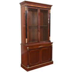 Empire style mahogany bookcase