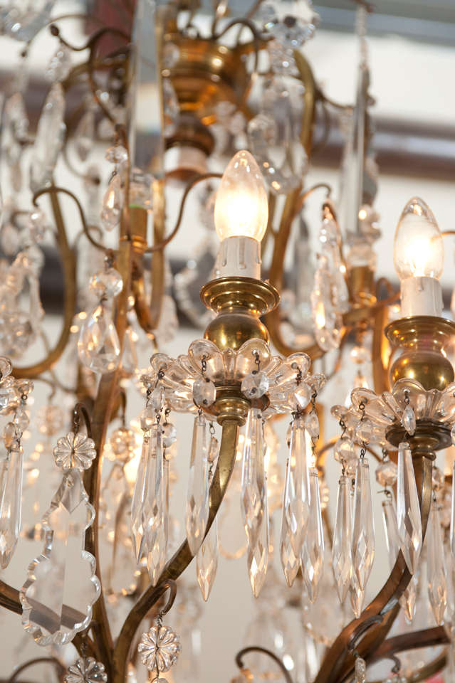 19th Century Louis XV Style Bronze and Crystal Chandelier For Sale at ...