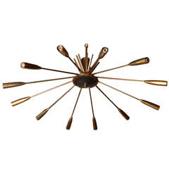 Mid-Century Stilnovo 12 Arm Chandelier