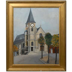 French Clock Painting