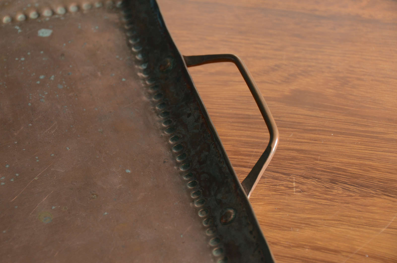 British English Arts & Crafts Copper Tray, Design:  John Pearson For Sale