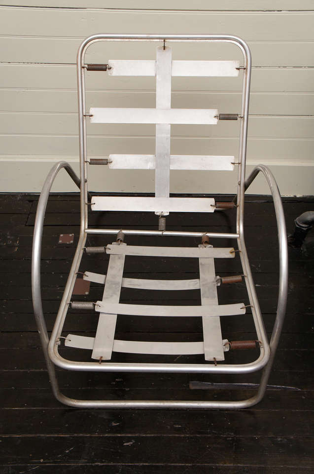 Gestural Aluminum Lounge Chair For Sale 3