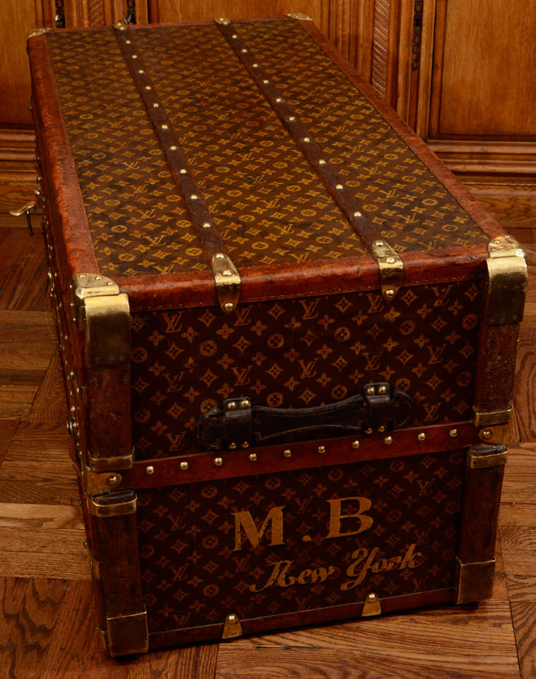 Fine Louis Vuitton Steamer Trunk, France, Early 20th Century