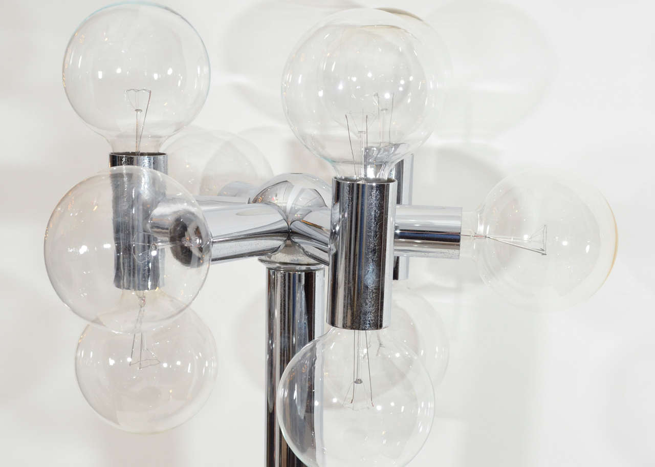 Robert Sonneman Chrome Molecule Lamp In Excellent Condition In New York, NY