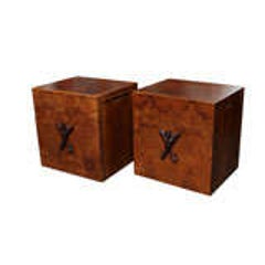 Unique Exotic Burl Romweber Night Tables / Side Tables 4