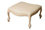 Carved Rope Twist Ottoman in Limed Beech