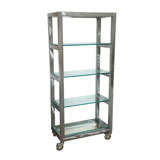 80's Soho Loft Stainless Steel Shelves on Wheels