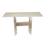 Vintage Beautiful 70
sTravertine and Lucite Console