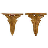 Pair of Gilded Italian Brackets